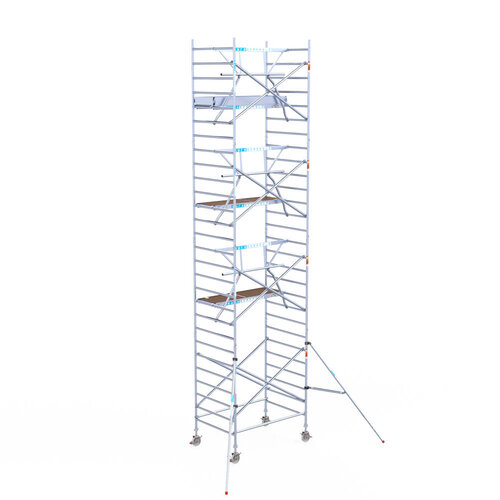 Euroscaffold Euroscaffold Euro 135x190x9,2m werkhoogte carbon vloer enkele voorloopleuning