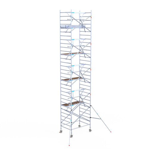 Euroscaffold Euroscaffold Euro 135x190x10,2m werkhoogte carbon vloer enkele voorloopleuning