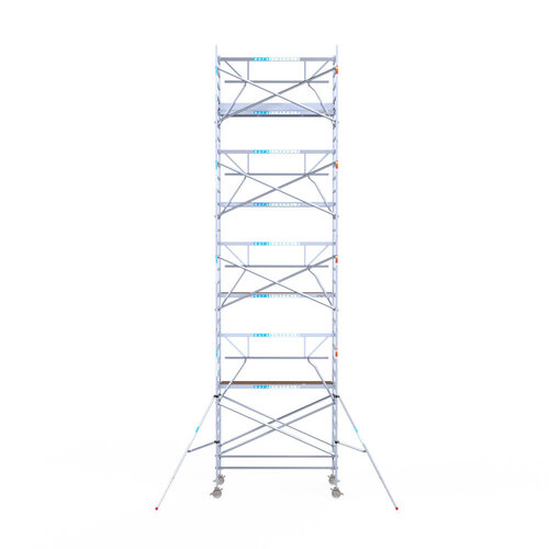 Euroscaffold Euroscaffold Euro 135x250x10,2m werkhoogte carbon vloer enkele voorloopleuning