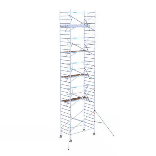 Euroscaffold Euroscaffold Euro 135x250x11,2m werkhoogte carbon vloer enkele voorloopleuning