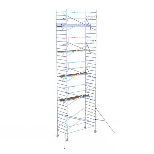 Euroscaffold Euroscaffold Euro 135x305x11,2m werkhoogte carbon vloer enkele voorloopleuning