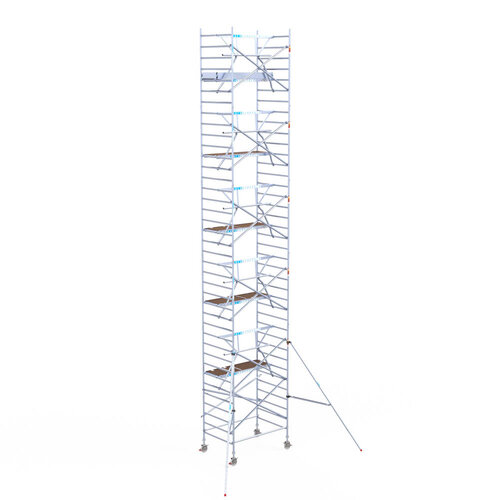 Euroscaffold Euroscaffold Euro 135x190x12,2m werkhoogte carbon vloer enkele voorloopleuning