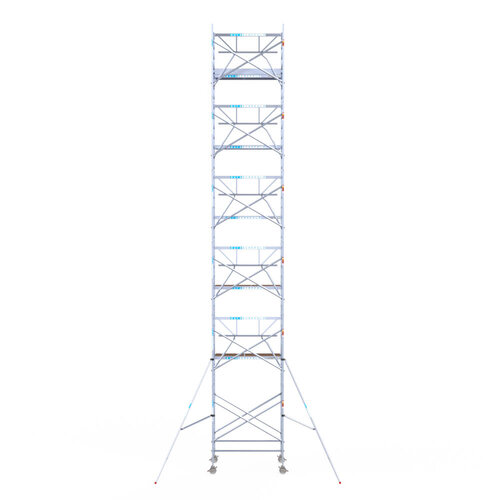 Euroscaffold Euroscaffold Euro 135x190x13,2m werkhoogte carbon vloer enkele voorloopleuning
