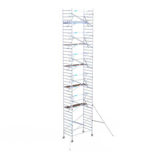 Euroscaffold Euroscaffold Euro 135x250x13,2m werkhoogte carbon vloer enkele voorloopleuning