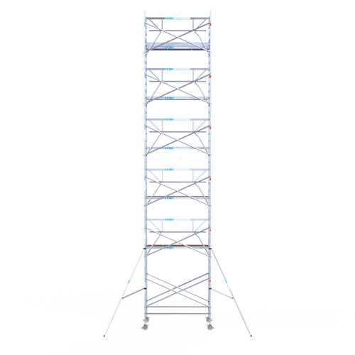 Euroscaffold Euroscaffold Euro 135x250x13,2m werkhoogte carbon vloer enkele voorloopleuning