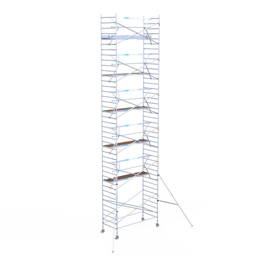 Euroscaffold Euroscaffold Euro 135x305x13,2m werkhoogte carbon vloer enkele voorloopleuning