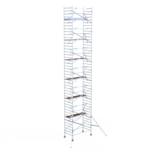 Euroscaffold Euroscaffold Euro 135x250x14,2m werkhoogte carbon vloer enkele voorloopleuning