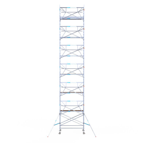 Euroscaffold Euroscaffold Euro 135x250x14,2m werkhoogte carbon vloer enkele voorloopleuning