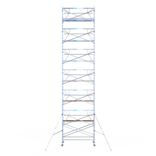 Euroscaffold Euroscaffold Euro 135x305x14,2m werkhoogte carbon vloer enkele voorloopleuning