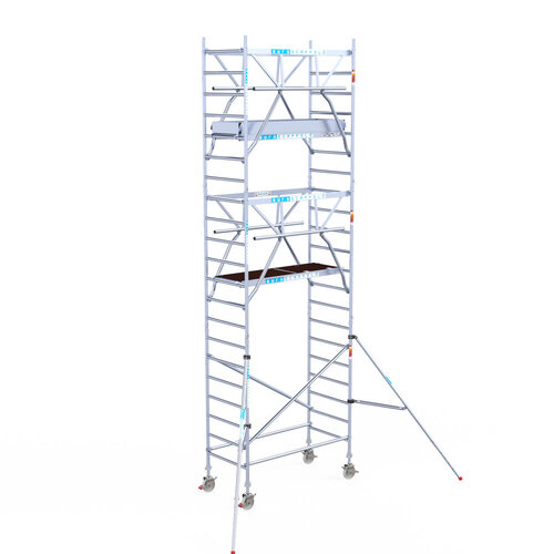 Euroscaffold Euroscaffold Euro 90x190x7,2m werkhoogte carbon vloer dubbele voorloopleuning