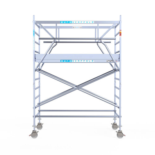 Euroscaffold Euroscaffold Euro 135x250x4,2m werkhoogte carbon vloer dubbele voorloopleuning