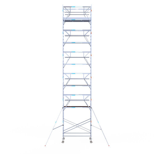 Euroscaffold Euroscaffold Euro 135x250x13,2m werkhoogte carbon vloer dubbele voorloopleuning