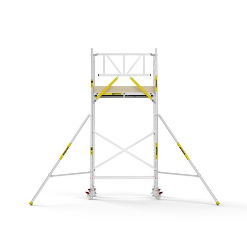 Panthera PRO 75x185 5,2m werkhoogte met enkele voorloopleuning carbon vloer