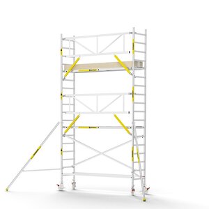 Panthera PRO 75x305 6,2m werkhoogte met enkele voorloopleuning carbon vloer