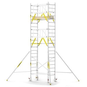 Panthera PRO 90x185 7,2m werkhoogte met dubbele voorloopleuning carbon vloer