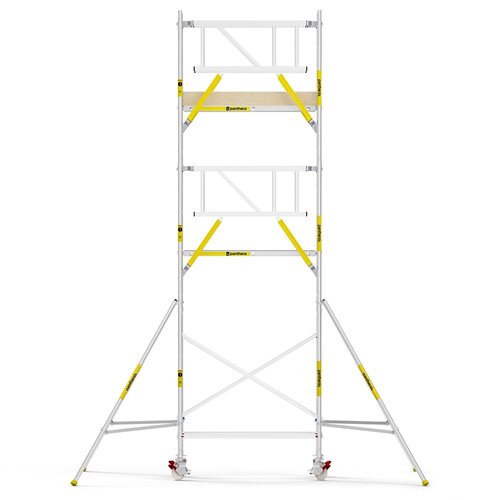 Panthera PRO 90x185 7,2m werkhoogte met dubbele voorloopleuning carbon vloer