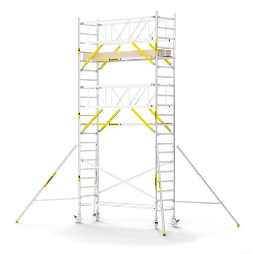 Panthera PRO 90x305 7,2m werkhoogte met dubbele voorloopleuning carbon vloer