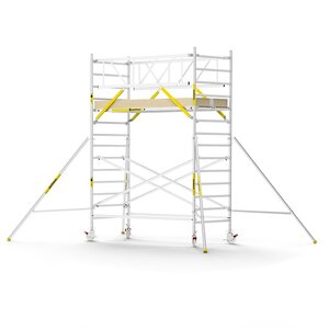 Panthera PRO 135x305 5,2m werkhoogte met dubbele voorloopleuning carbon vloer