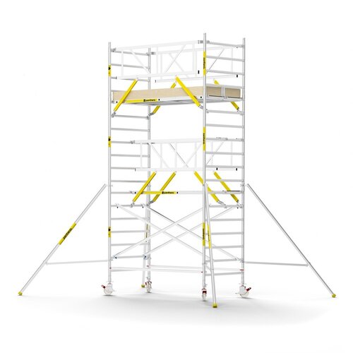 Panthera PRO 135x245 6,2m werkhoogte met dubbele voorloopleuning carbon vloer