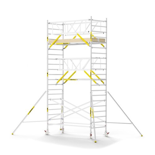 Panthera PRO 135x305 7,2m werkhoogte met dubbele voorloopleuning carbon vloer