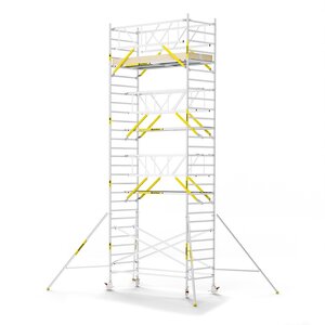 Panthera PRO 135x305 9,2m werkhoogte met dubbele voorloopleuning carbon vloer