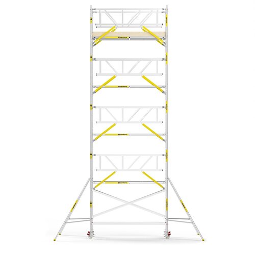 Panthera PRO 135x305 10,2m werkhoogte met dubbele voorloopleuning carbon vloer