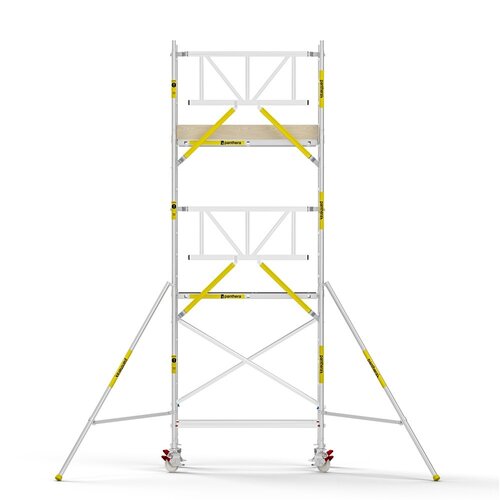 Panthera PRO 90x185 6,2m werkhoogte met enkele voorloopleuning carbon vloer