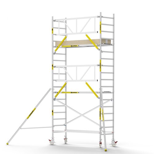 Panthera PRO 90x245 6,2m werkhoogte met enkele voorloopleuning carbon vloer