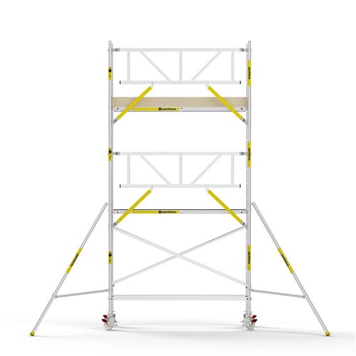 Panthera PRO 90x245 6,2m werkhoogte met enkele voorloopleuning carbon vloer