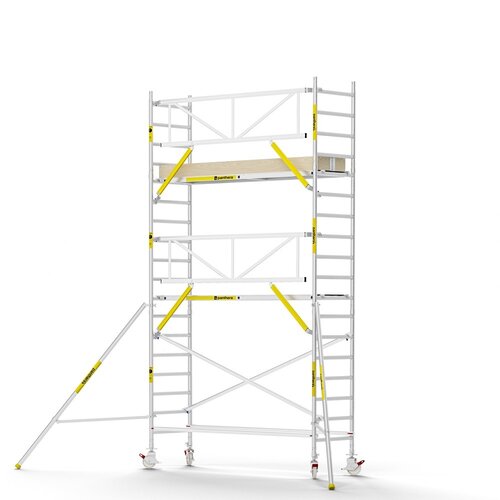 Panthera PRO 90x305 6,2m werkhoogte met enkele voorloopleuning carbon vloer