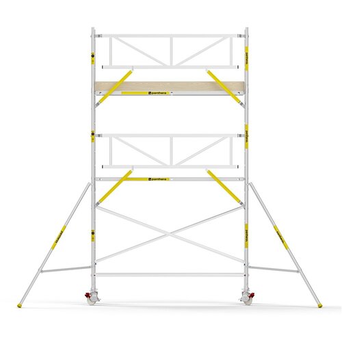 Panthera PRO 90x305 6,2m werkhoogte met enkele voorloopleuning carbon vloer