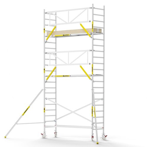 Panthera PRO 90x305 7,2m werkhoogte met enkele voorloopleuning carbon vloer