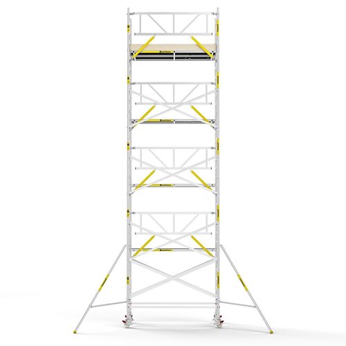 Panthera PRO 135x245 10,2m werkhoogte met enkele voorloopleuning carbon vloer