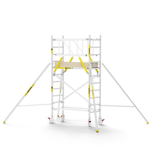 Panthera PRO 75x185 4,2m werkhoogte met dubbele voorloopleuning carbon vloer