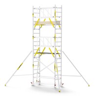 Panthera PRO 75x185 6,2m werkhoogte met dubbele voorloopleuning carbon vloer