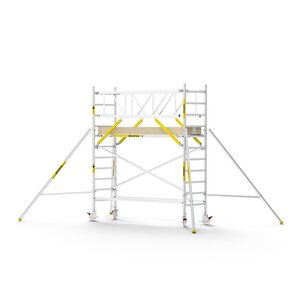 Panthera PRO 90x305 4,2m werkhoogte met dubbele voorloopleuning carbon vloer