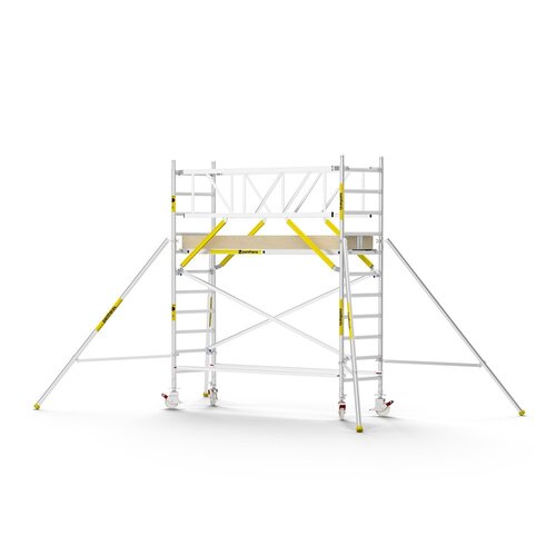 Panthera PRO 90x305 4,2m werkhoogte met dubbele voorloopleuning carbon vloer