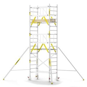 Panthera PRO 90x185 6,2m werkhoogte met dubbele voorloopleuning carbon vloer