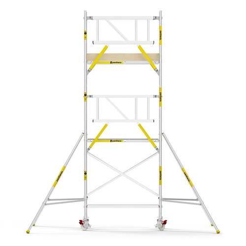 Panthera PRO 90x185 6,2m werkhoogte met dubbele voorloopleuning carbon vloer