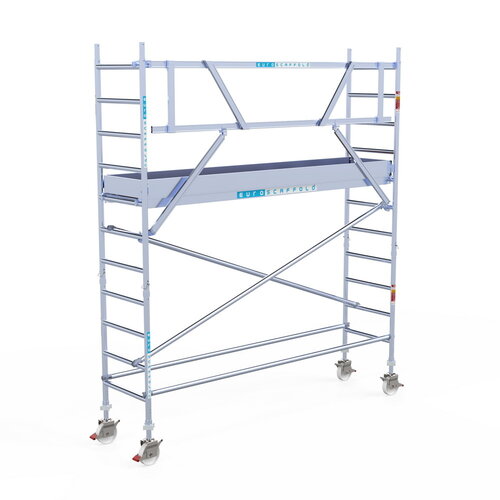 Euroscaffold Rolsteiger Professional 75 x 305 x 4,2m incl. lichtgewicht platform + enkele voorloopleuning