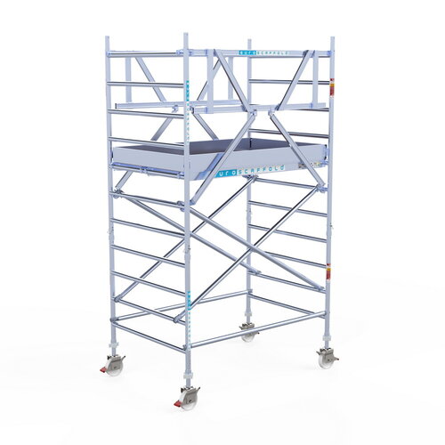 Euroscaffold Rolsteiger Professional 135x190 4,2m werkhoogte carbon vloer dubbele voorloopleuning