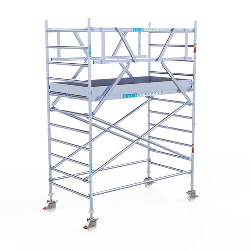 Euroscaffold Rolsteiger Professional 135x250 4,2m werkhoogte carbon vloer dubbele voorloopleuning