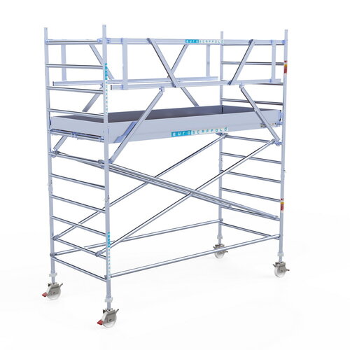 Euroscaffold Rolsteiger Professional 135x305 4,2m werkhoogte carbon vloer dubbele voorloopleuning