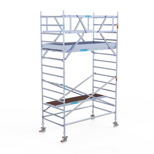 Euroscaffold Rolsteiger Professional 135x250 5,2m werkhoogte carbon vloer dubbele voorloopleuning