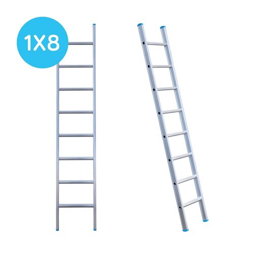 Eurostairs Eurostairs Ladder enkel recht 1 x 8 sporten