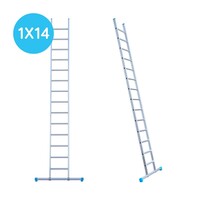 Eurostairs Eurostairs Ladder enkel recht 1 x 14 sporten Eurostairs Eurostairs Ladder enkel recht 1 x 14 sporten