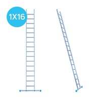 Eurostairs Eurostairs Ladder enkel recht 1 x 16 sporten Eurostairs Eurostairs Ladder enkel recht 1 x 16 sporten