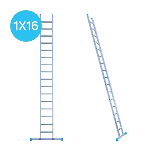Eurostairs Eurostairs Ladder enkel recht 1 x 16 sporten