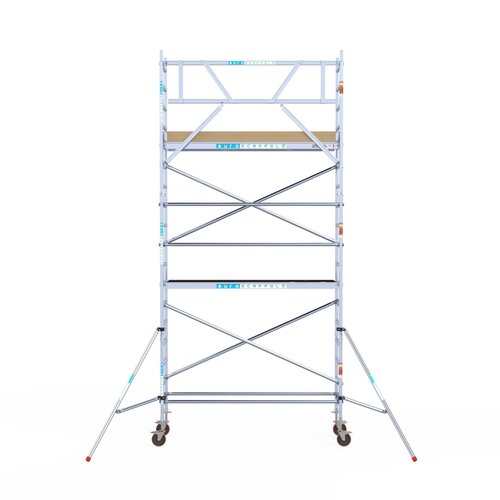 Euroscaffold Basis rolsteiger 75 x 250 x 6,2m werkhoogte met lichtgewicht platform