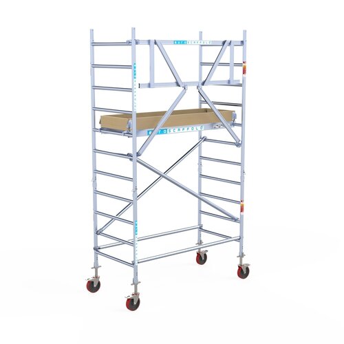 Euroscaffold Basis rolsteiger 90 x 190 x 4,2m werkhoogte met lichtgewicht platform